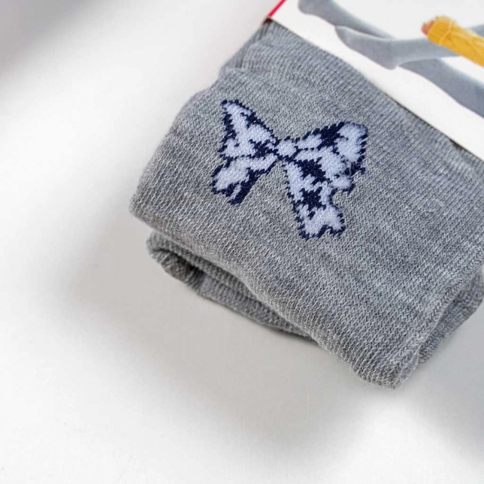 Παιδικό καλσόν για κορίτσια Acte Dots & Butterflies γκρι καθημερινό άνετο ζεστό χειμερινό ετών online