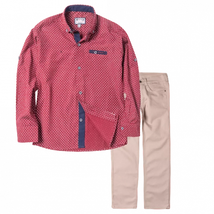 Παιδικό πουκάμισο για αγόρια Glasgow μπορντό καλό επίσημο εκδηλώσεις online | Παιδικό παντελόνι για αγόρια Genova 2 μπέζ καθημερινά αγορίστικα ελαστικά online (1) 