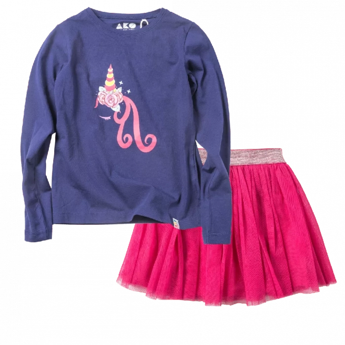 Παιδική μπλούζα AKO για κορίτσια Tail μπλε μακρυμάνικές χειμωνιάτικές χρονών online οικονομικές ελληνικές | Παιδική φούστα για κορίτσια Party φούξια κοριτσίστικες τούλι τουτού online 4 χρονών (1) 