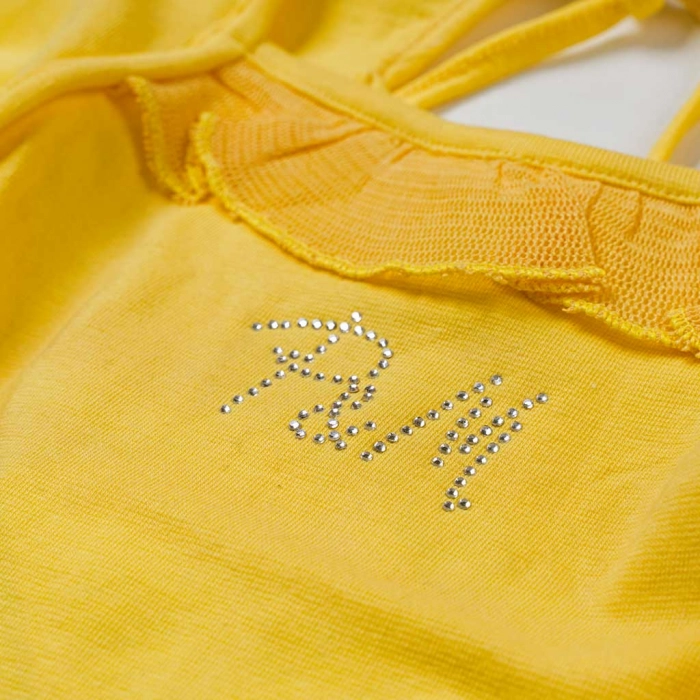Παιδική μπλούζα Picollo Mondo για κορίτσια P & M κίτρινο καθημερινή άνετη  βόλτα ετών online (2)