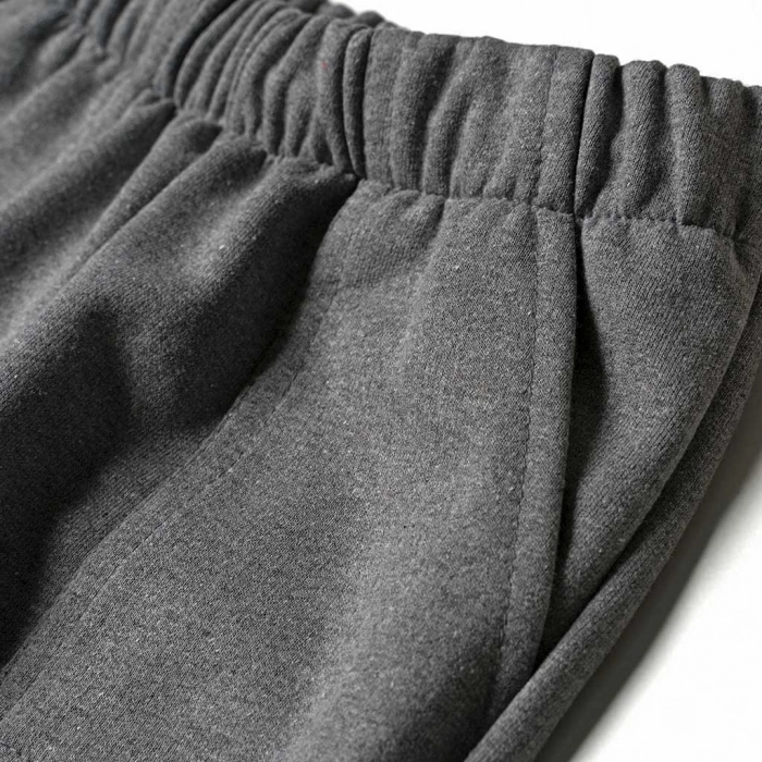 Παιδικό παντελόνι φόρμας Line για αγόρια χειμερινό σκούρο γκρι καθημερινό άνετο ζεστό αθλητικό σχολείο ετών online (2)