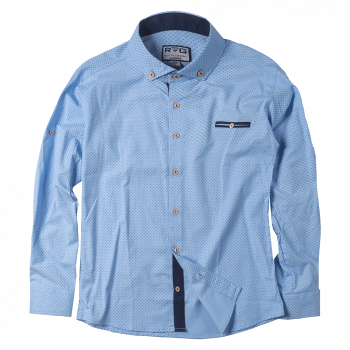 Παιδικό πουκάμισο για αγόρια RG Overnight γαλάζιο πουκάμισα με σχέδια αγορίστικα ετών online