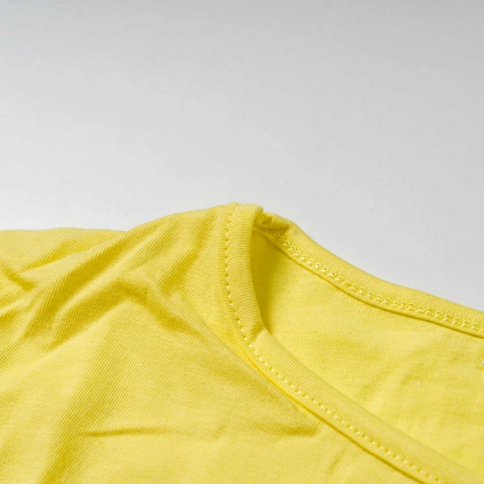 Παιδική μπλούζα ΝΕΚ για κορίτσια Yellow Manhattan κίτρινο μοντέρνο κοριτσίστικο με λάστιχο κοντό ελληνικό ετών online (3)