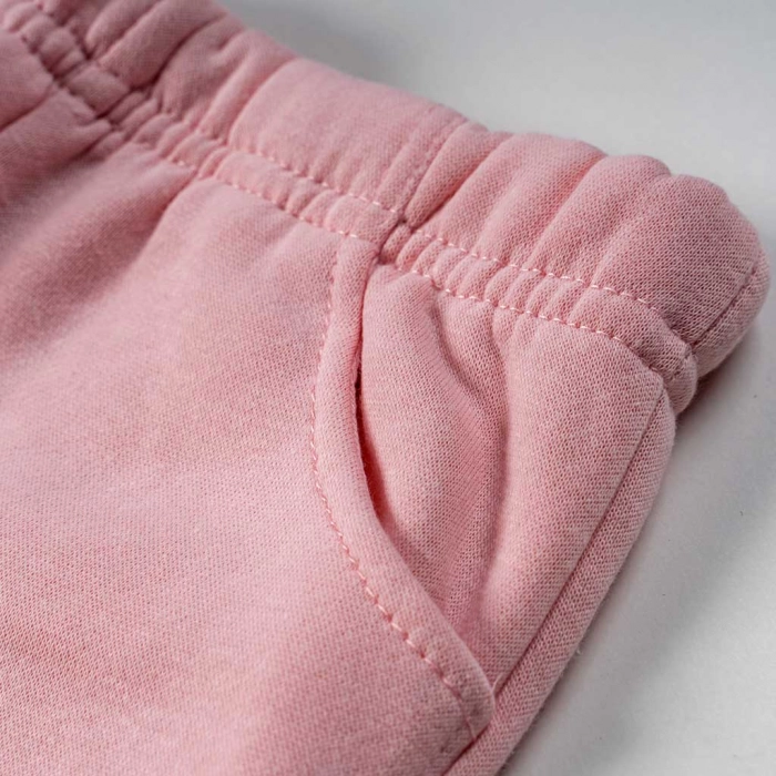 Παιδικό σετ φόρμας New College για κορίτσια Bear ροζ χειμωνιάτικες καθημερινές επώνυμες σετ φόρμες online (7)