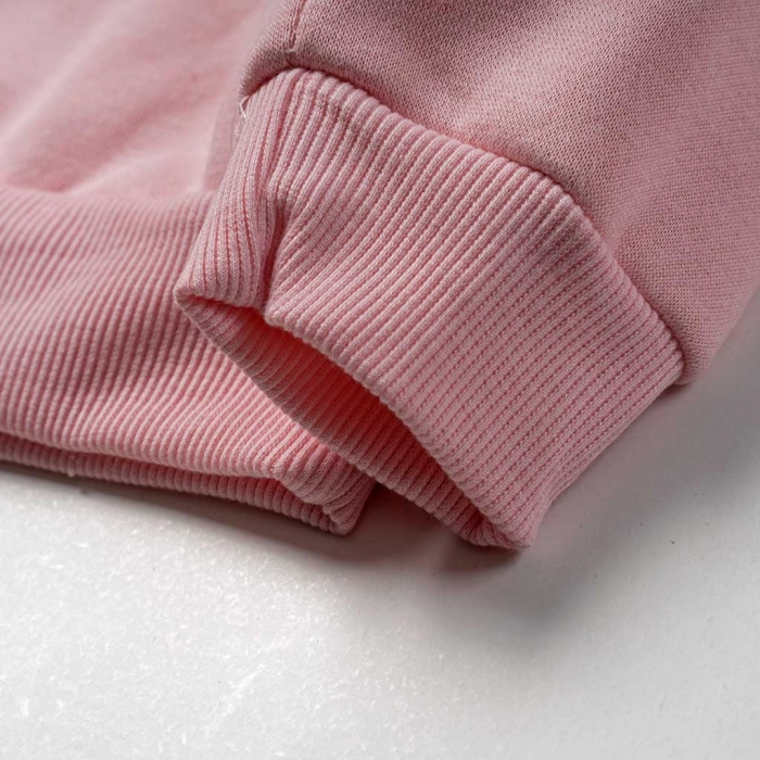 Παιδικό σετ φόρμας New College για κορίτσια Bear ροζ χειμωνιάτικες καθημερινές επώνυμες σετ φόρμες online (4)