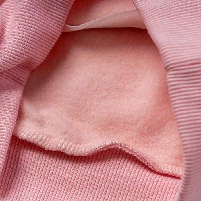 Παιδικό σετ φόρμας New College για κορίτσια Bear ροζ χειμωνιάτικες καθημερινές επώνυμες σετ φόρμες online (5)