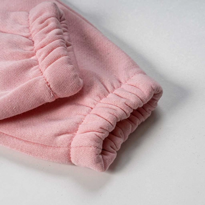 Παιδικό σετ φόρμας New College για κορίτσια Bear ροζ χειμωνιάτικες καθημερινές επώνυμες σετ φόρμες online (6)