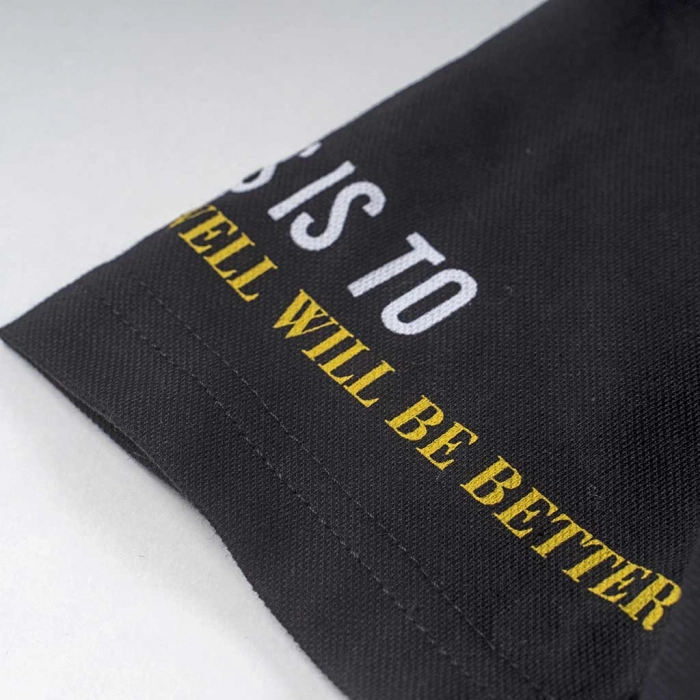 Παιδική μπλούζα Polo Hashtag για αγόρια success μαύρο μπλούζες πόλο κοντομάνικες καλοκαιρινές οικονομικές online ετών (3)