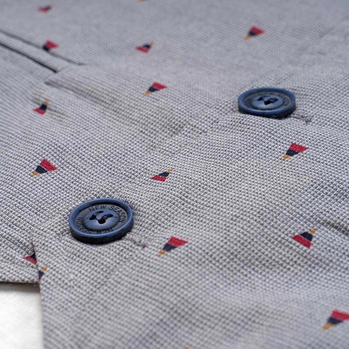 Παιδικό σετ Hashtag με γιλέκο για αγόρια triangle καλοκαιρινά σετ αγορίστικα βερμούδα πουκάμισο παπιγιόν  online (5)