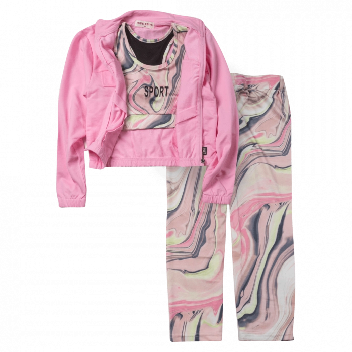 Παιδικό σετ Εβίτα για κορίτσια sport ροζ σετάκια με κολάν ζακέτα αθλητικά μοντέρνα zumba ετών online (1)