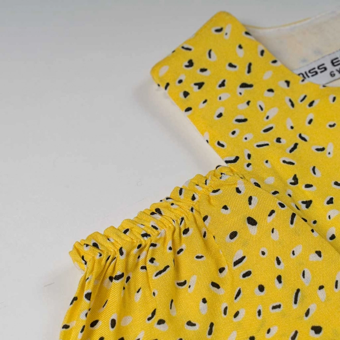 Παιδικό φόρεμα Εβίτα για κορίτσια summer time κίτρινο καλοκαιρινά casual ελληνικά οικονομικά για κοριτσάκια ετών online (3)