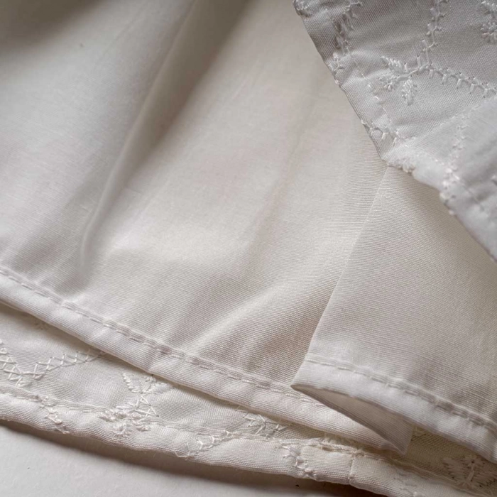 Παιδικό φόρεμα Εβίτα για κορίτσια minimal beauty άσπρο αμπιγέ απλά φορέματα καλοκαιρινά ρομαντικά ετών online (1)