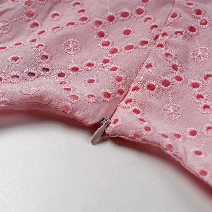 Παιδικό φόρεμα Εβίτα για κορίτσια over the sky ροζ αμπιγέ απλά φορέματα καλοκαιρινά ρομαντικά ετών online (1)
