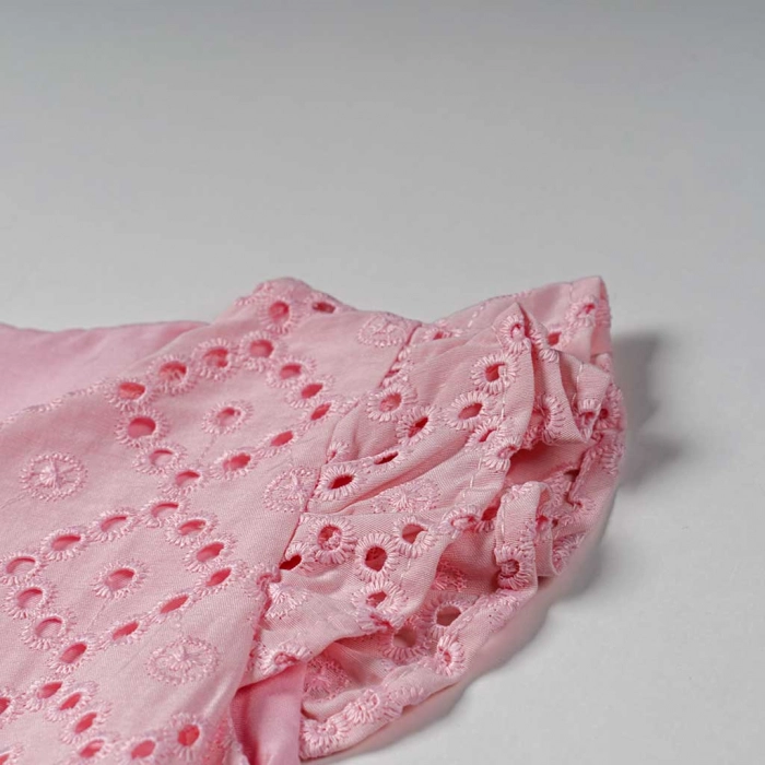 Παιδικό φόρεμα Εβίτα για κορίτσια over the sky ροζ αμπιγέ απλά φορέματα καλοκαιρινά ρομαντικά ετών online (3)