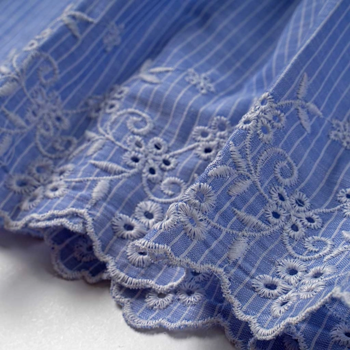Παιδικό φόρεμα Εβίτα για κορίτσια over the sky γαλάζιο αμπιγέ απλά φορέματα καλοκαιρινά ρομαντικά ετών online (4)