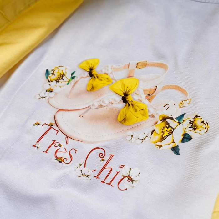 Παιδικό σετ Εβίτα για κορίτσια Tres chick κίτρινο με φούστα καλοκαιρινά casual ελληνικά οικονομικά   ετών online (4)