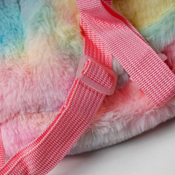 Παιδική τσάντα πλάτης για κορίτσια unicorn sleep ροζ για κοριτσάκια τσαντούλες χνουδωτές  μικρές online (1)
