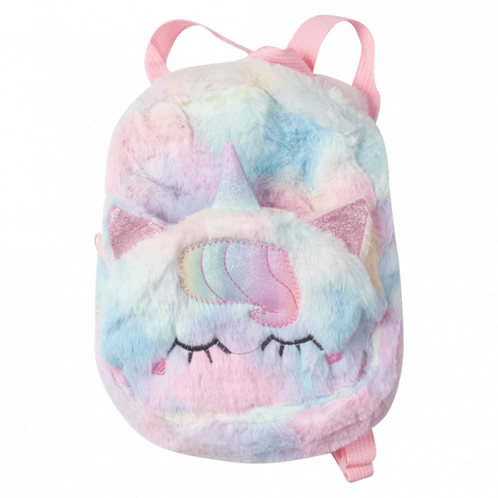 Παιδική τσάντα πλάτης για κορίτσια unicorn sleep ροζ για κοριτσάκια τσαντούλες χνουδωτές  μικρές online