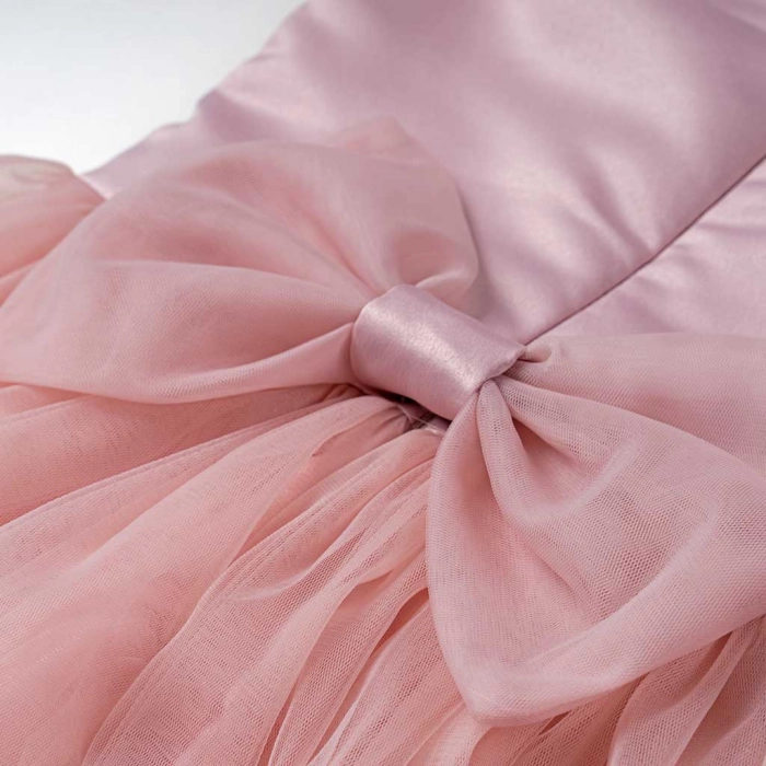 Παιδικό φόρεμα αμπιγέ για κορίτσια Penelope ροζ φόρέματα με τούλι πριγκιπικά ρομαντικά για γάμους βαφτίσεις ετών (1)
