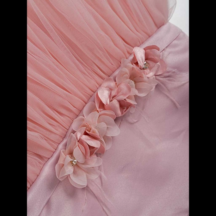 Παιδικό φόρεμα αμπιγέ για κορίτσια Penelope ροζ φόρέματα με τούλι πριγκιπικά ρομαντικά για γάμους βαφτίσεις ετών (3)