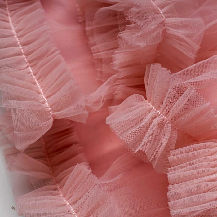 Παιδικό φόρεμα αμπιγέ για κορίτσια Penelope ροζ φόρέματα με τούλι πριγκιπικά ρομαντικά για γάμους βαφτίσεις ετών (4)
