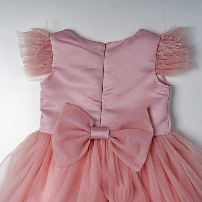 Παιδικό φόρεμα αμπιγέ για κορίτσια Penelope ροζ φόρέματα με τούλι πριγκιπικά ρομαντικά για γάμους βαφτίσεις ετών (7)