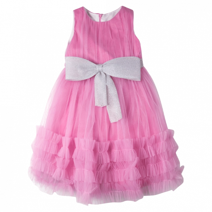 Παιδικό φόρεμα αμπιγέ για κορίτσια Selene φούξια φόρέματα με τούλι πριγκιπικά ρομαντικά για γάμους βαφτίσεις ετών