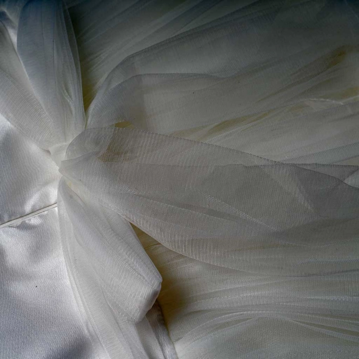 Παιδικό φόρεμα αμπιγέ για κορίτσια Iris άσπρο φόρέματα με τούλι πριγκιπικά ρομαντικά για γάμους βαφτίσεις ετών (7)
