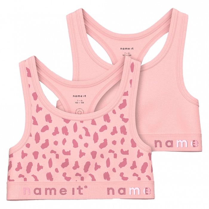 2 παιδικά μπουστάκια name it  για κορίτσια pink tiger κοριτσίστικα βαμβακερά εσώρουχα πακέτο σετ online