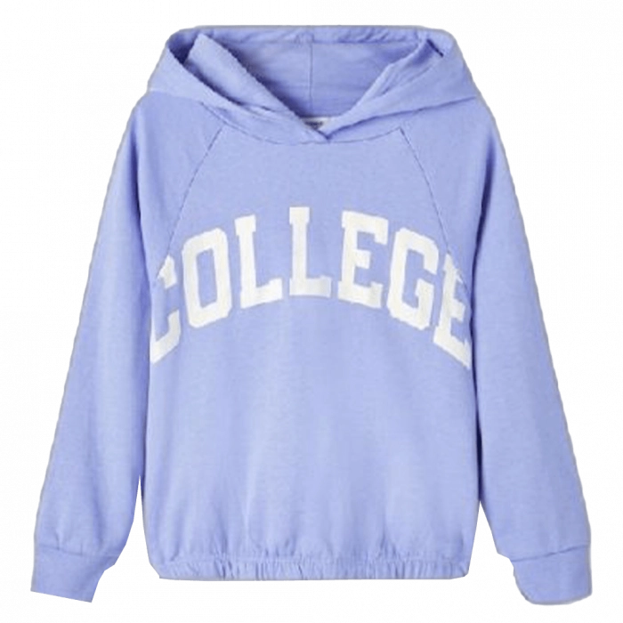 Παιδική μπλούζα name it για κορίτσια college λιλά φούτερ μπλούζες ζεστές  μοντέρνες φαρδυές με κουκούλα ετών buggy fit