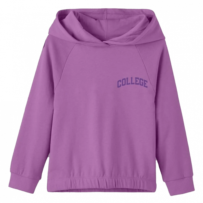 Παιδική μπλούζα name it για κορίτσια college φούξια φούτερ μπλούζες ζεστές  μοντέρνες φαρδυές με κουκούλα ετών buggy fit