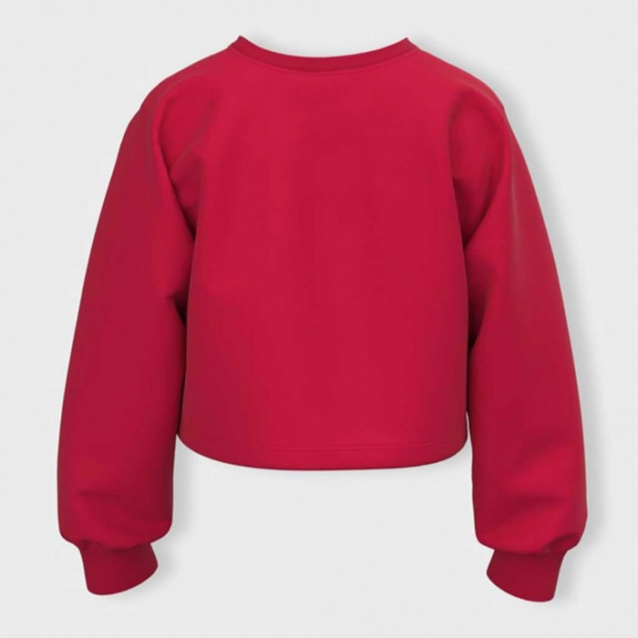 Παιδική μπλούζα name it για κορίτσια San Fransisco κόκκινο φούτερ μπλούζες ζεστές  μοντέρνες φαρδυές crop κουκούλα ετών buggy fit (7)