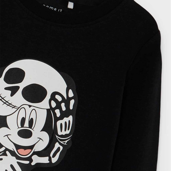 Παιδική μπλούζα name it για αγόρια mickie halloween μαύρο μπλούζες μονόχρωμες ετών μοντέρνες βαμβακερές online (1)