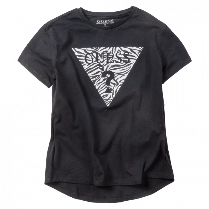 Παιδική μπλούζα Guess για κορίτσια Zebra μαύρο καθημερινά μονόχρωμα κοριτσίστικα online (1)