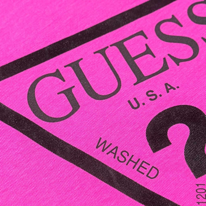 Παιδική μπλούζα Guess για κορίτσια Simply φούξια καθημερινά μονόχρωμα κοριτσίστικα online (3)