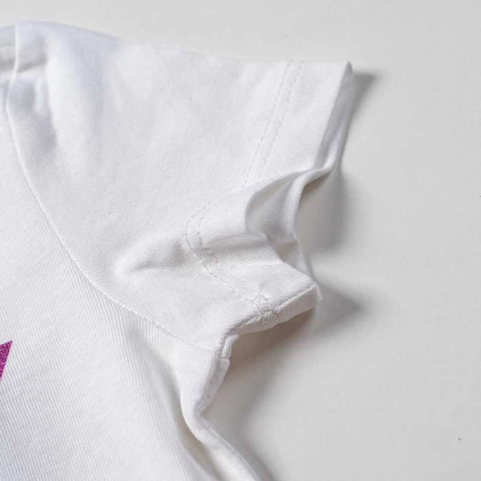 Παιδική μπλούζα Guess για κορίτσια Shinny άσπρο καθημερινά μονόχρωμα κοριτσίστικα online (4)
