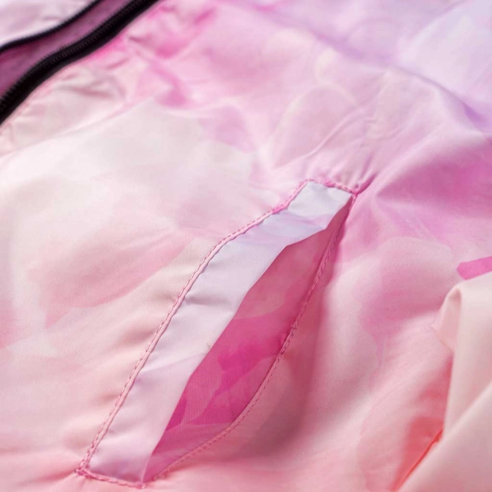 Παιδικό μπουφάν Guess για κορίτσια Rainy ρόζ καθημερινά μονόχρωμα κοριτσίστικα online (4)