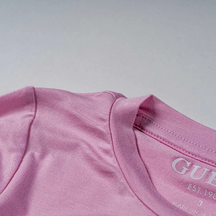 Παιδικό φόρεμα Guess για κορίτσια Loud ροζ casual επώνυμα καλοκαιρινά ετών online (2)