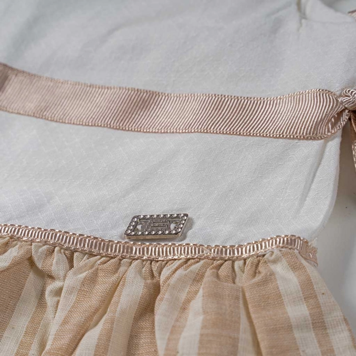 Παιδικό φόρεμα Εβίτα για κορίτσια Beuze άσπρο κοριτσίστικο ελληνικό φόρεμα casual κλασσικό ετών Online (3)