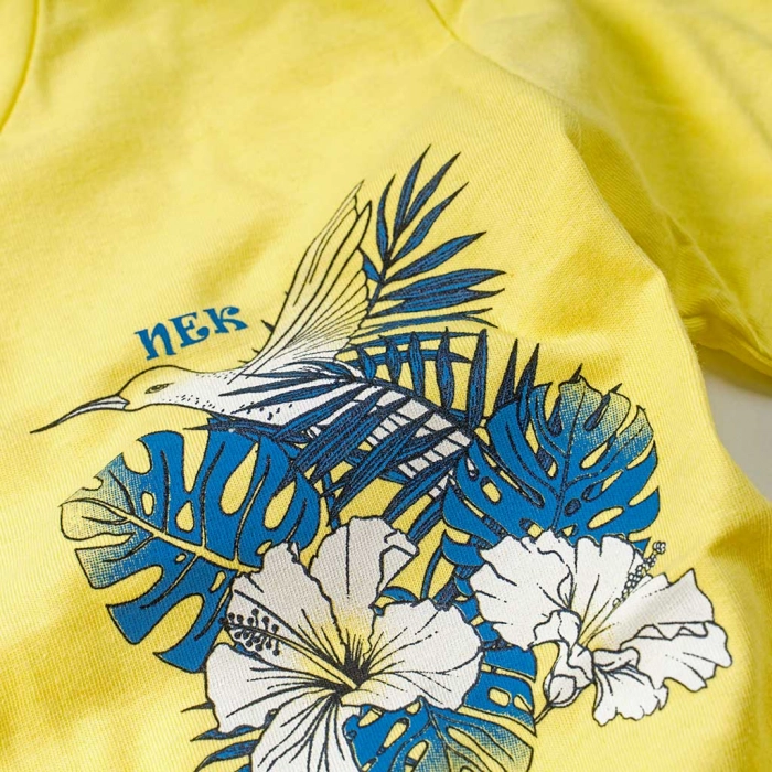 Παιδική μπλούζα NEK για αγόρια Free Βird κίτρινο καθημερινά αγορίστικη μοντέρναετών online (4)