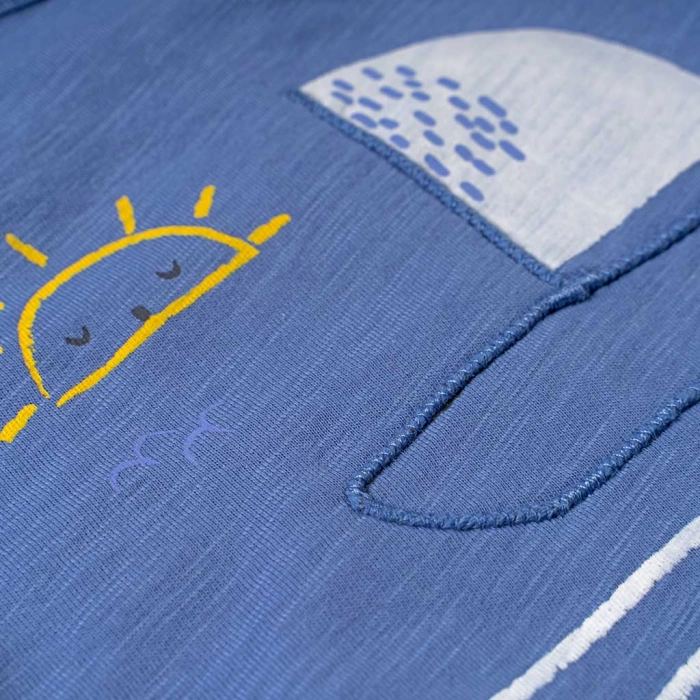 Βρεφική μπλούζα losan για αγόρια sunshine μπλε καλοκαιρινή καθημερινή μπλουζα  βρεφη (4)