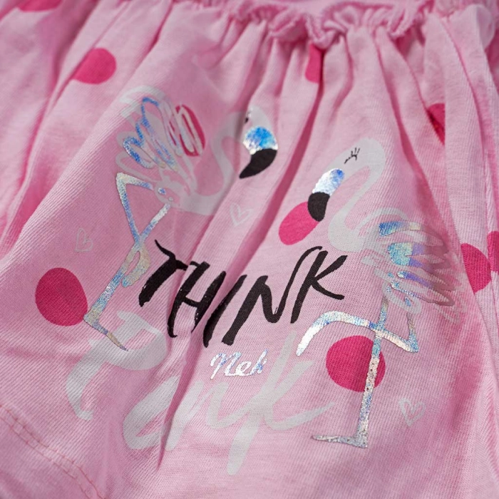 Παιδικό φόρεμα NEK για κορίτσια Think ροζ καθημερινά κοριτσίστικα ετών online (2)