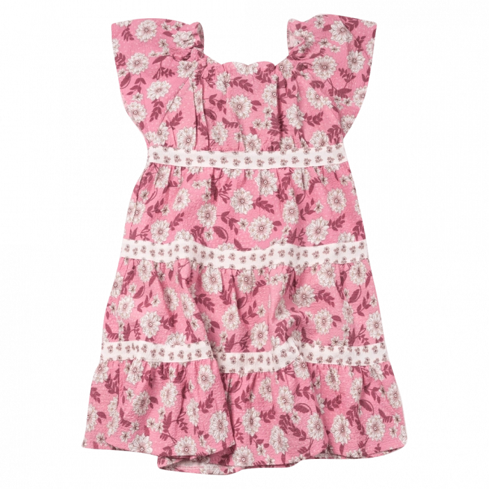 Παιδικό φόρεμα Mayoral για κορίτσια floating ροζ μοντέρνα επώνυμα καλοκαιρινά φορέματα μαυοραλ ετών online