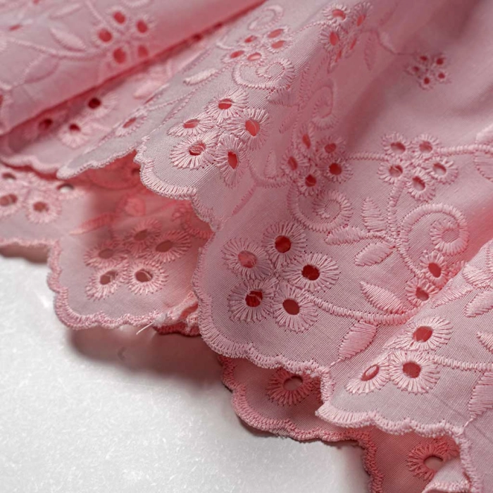 Βρεφικό φόρεμα Εβίτα για κορίτσια Glory ροζ καλοκαιρινά ελληνικά casual μηνών φορεματάκια online (5)