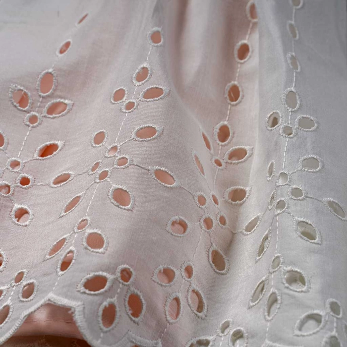 Βρεφικό φόρεμα Εβίτα για κορίτσια Perla άσπρο καλοκαιρινά επώνυμα μηνών casual φορεματάκια online (5)