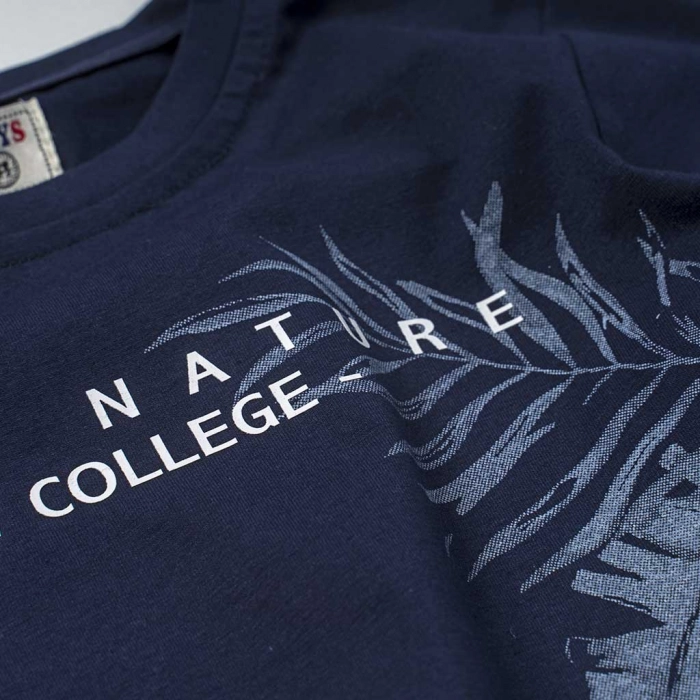 Παιδική μπλούζα New College για αγόρια Great nature μπλε καλοκαιρινές κοντομάνμικες μπλούζες αγοριστίκες t-shirt (2)