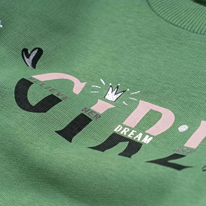 Παιδικό σετ ΝΕΚ για κορίτσια girl dream πράσινο σετάκια με κολάν μπλούζα μακρυμάνικα ελληνικά μποντέρνα online (2)