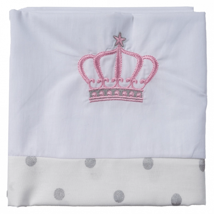 Βρεφικό σετ λίκνου ABO για κορίτσια Cradle Sheets4 75-100Eκ 2 σεντόνια 75-100 μαξιλαροθήκη 35-45 queen άσπρο ροζ (4)