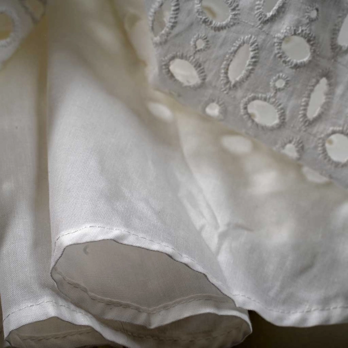 Παιδικό φόρεμα Mayoral για κορίτσια Tereza άσπρο αμπιγέ βάφτιση γάμο επώνυμο ετών (4)