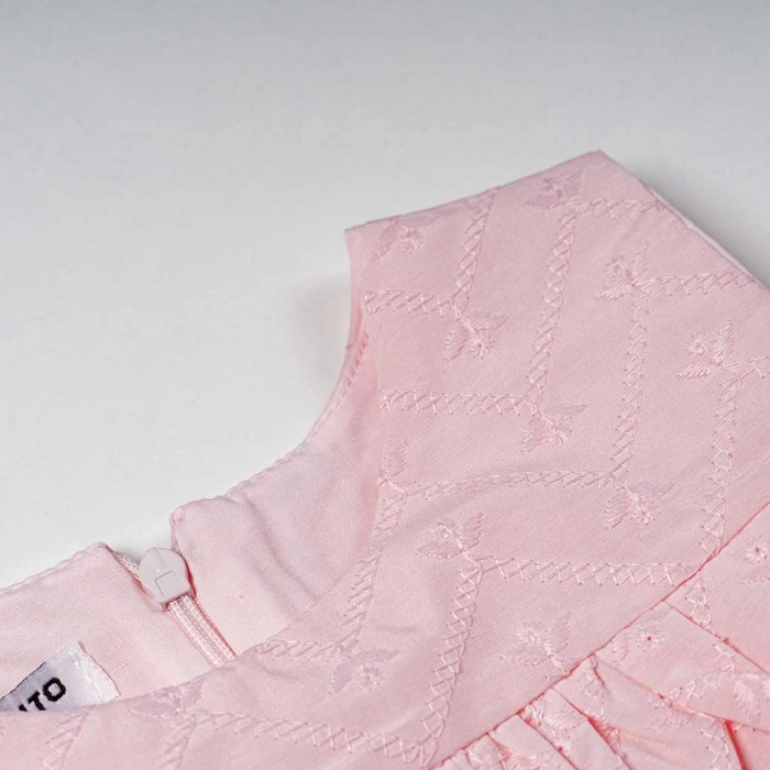 Παιδικό φόρεμα Εβίτα για κορίτσια Tiffany ροζ αμπίγε ελληνικό γάμο βάφτιση ρομαντικό ετών (2)